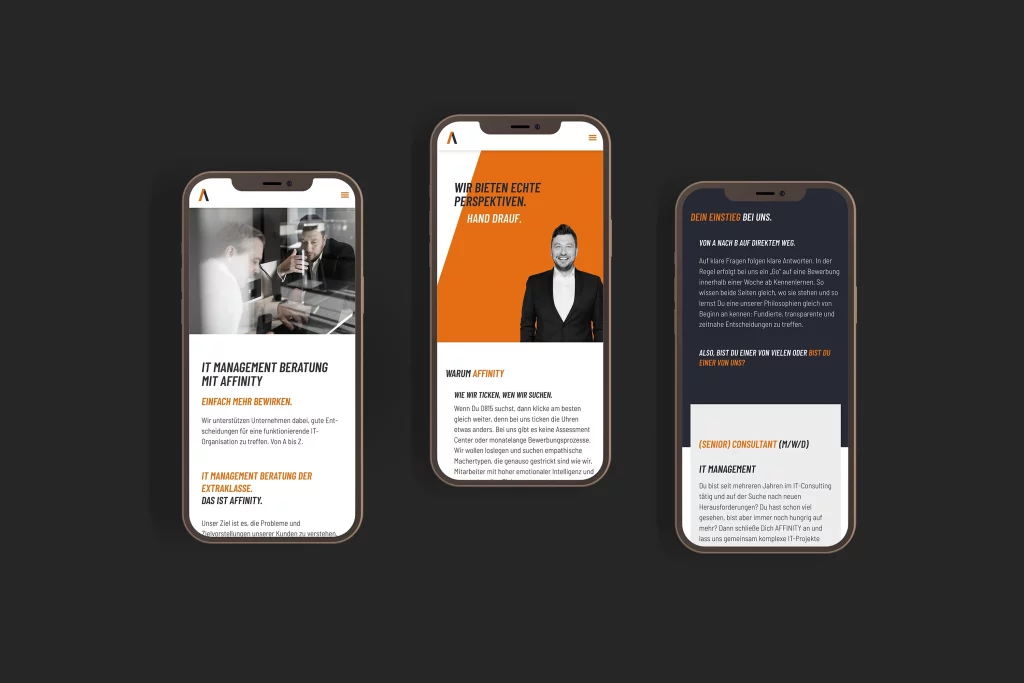 AFFINITY mobile Websites